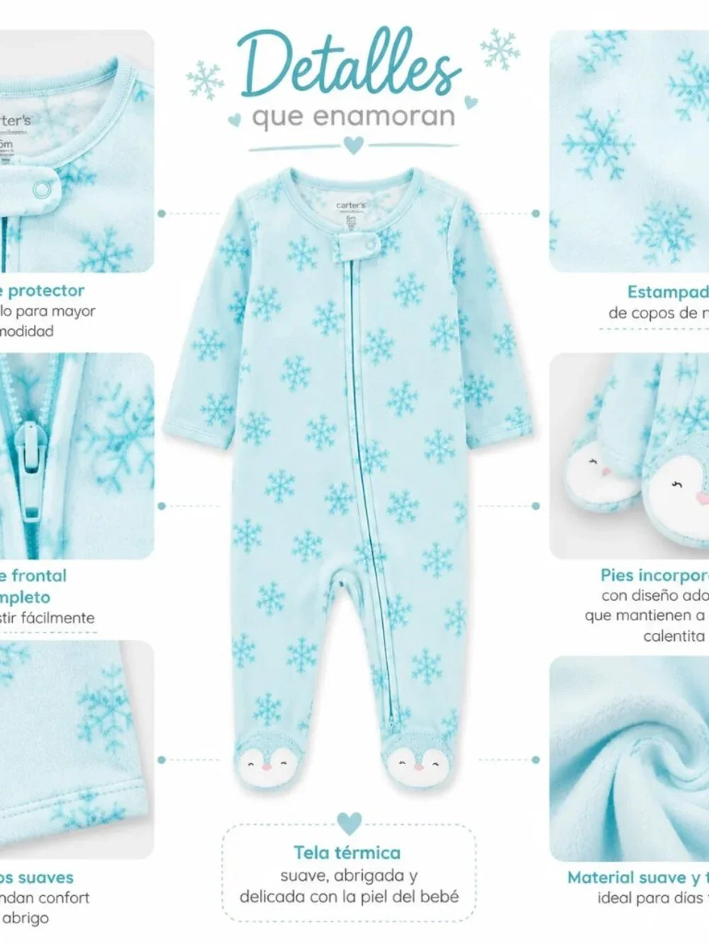 Carter's Just One You®️ Baby Girls' Sleep N' Play - Blue 6M